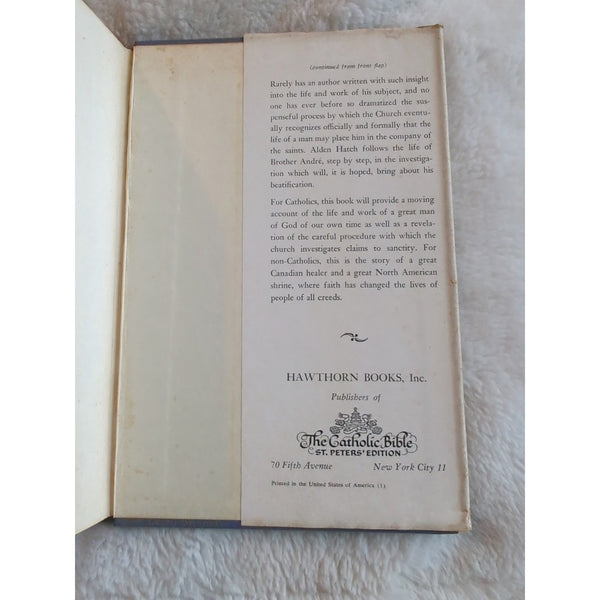 The Miracle of the Mountain by Alden Hatch First Edition 1959 Hardcover DJ Vtg