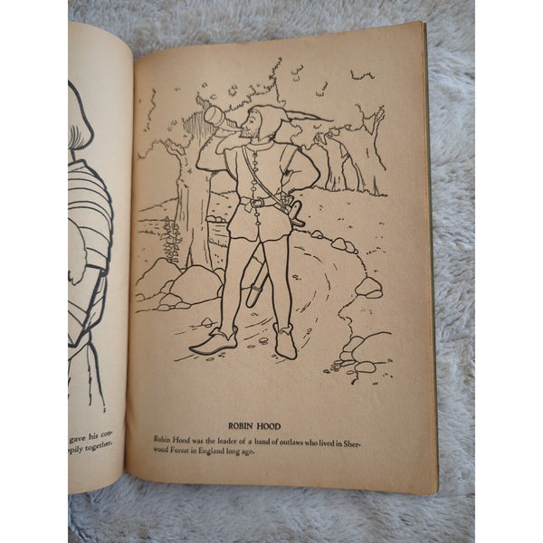 Swiss Family Robinson Coloring Book Of Famous Stories SC Vtg 1960 Bonnie Books