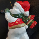 1999 Coca Cola Polar Bear Drinking Coke Coca Cola Plastic Ornament 3 Inches