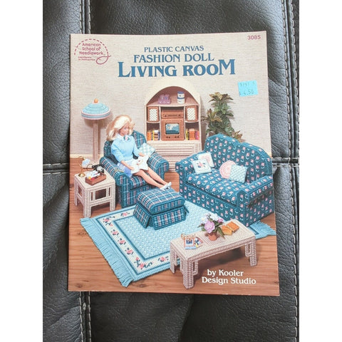 American School of Needlework | 3085 | Plastic Canvas| Fashion Doll Living Room