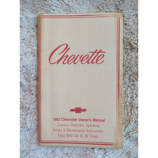 1983 Chevrolet Chevette Owner's Manual Original Vtg SC Chevy OEM Operating Car