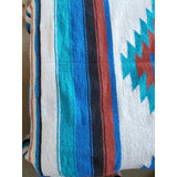 Vintage Mexican Serape Saltillo Blanket Woven Stripes Southwest Wool 40”x76”