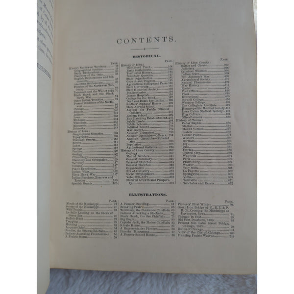 History Of Linn County Iowa 1878 IA Cedar Rapids Marion HC Rough Condition Vtg