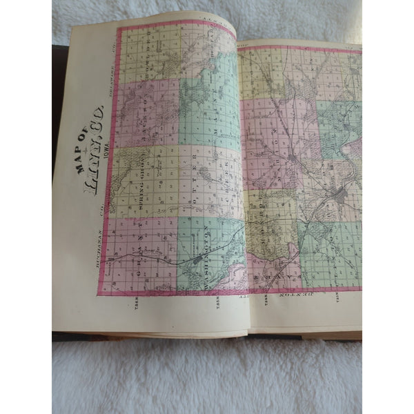 History Of Linn County Iowa 1878 IA Cedar Rapids Marion HC Rough Condition Vtg