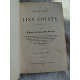 History Of Linn County Iowa 1878 IA Cedar Rapids Marion HC Rough Condition Vtg