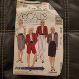 4117 Vintage McCalls Sewing Pattern Misses Unlined Jacket Top Skirt Pants 6 / 8