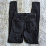 Zara Black High Rise Super Skinny Cigarette Jeans Size 2