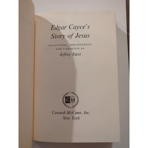 Edgar Cayce's Story of Jesus First American Edition 1969 HC DJ Vtg Jeffrey Hurst