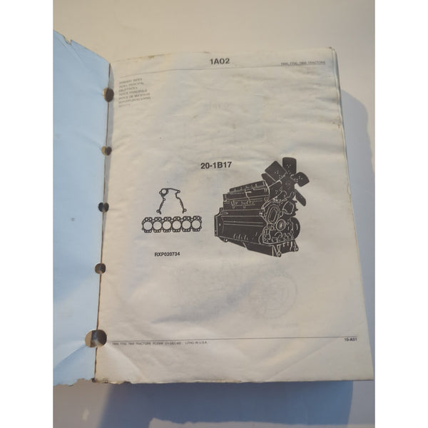 John Deere 7600 7700 7800 Tractors Parts Catalog Manual   PC2309 Rough Cover