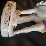 French Ballerina Figurine Bone China Lace Tutu Hand Painted Vintage Porcelain