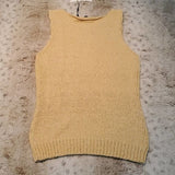 Theory Merletto Fitted Sleeveless Knit Shell Tanktop Pumpkin Seed New With Tags
