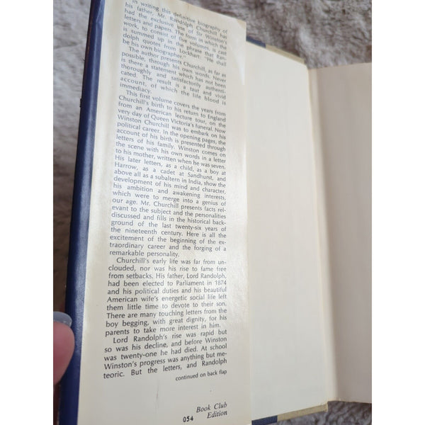 Randolph S. Churchill WINSTON S. CHURCHILL IN 2 VOLUMES YOUTH Young Statesman HC