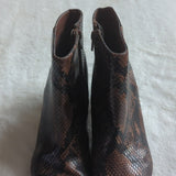 Steve Madden Missie Style Snake Print Heeled Ankle Boots Size 8.5 PU Upper