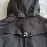 Women's Size S Small Michael Kors Black Long Trench Coat Belted Jacket Hooded