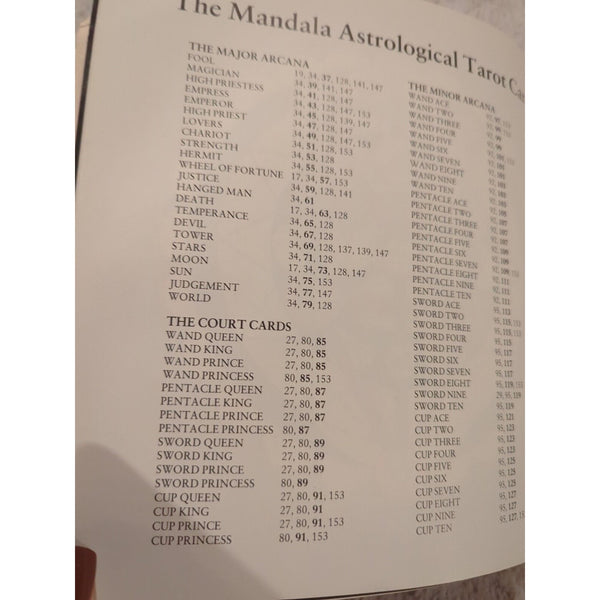 The Mandala Astrological Tarot PB SC Book A.T. Mann 1987 First US Ed Book Only