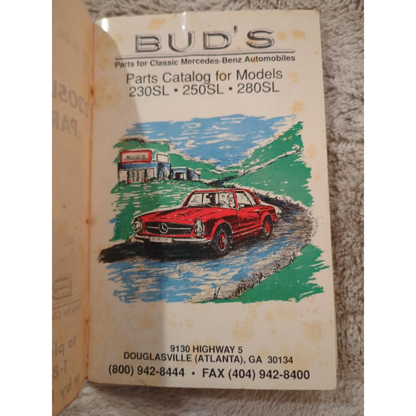 1987 Vintage Mercedes Benz SL Parts Catalog From Bud’s Benz In Douglasville GA