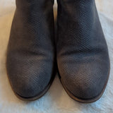 Lucky Brand Women's Size 7 M Bashina 2 Snakeskin Print Gray Leather Ankle Boots