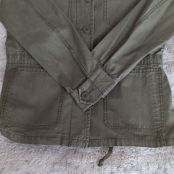 Madewell Fleet Utility Button Up Jacket Desert Olive Green C3394 Size S NWT