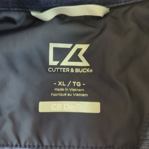 Cutter & Buck Navy Blue Stealth Hybrid Quilted Full Zip Windbreaker Size XL