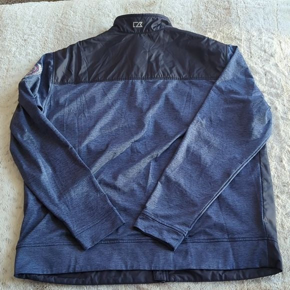 Cutter & Buck Navy Blue Stealth Hybrid Quilted Full Zip Windbreaker Size XL