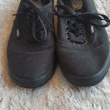 Vans Black Canvas Knit Tie Low Top Fashion Sneakers Flats Shoes Size 7.5