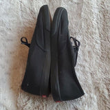 Vans Black Canvas Knit Tie Low Top Fashion Sneakers Flats Shoes Size 7.5