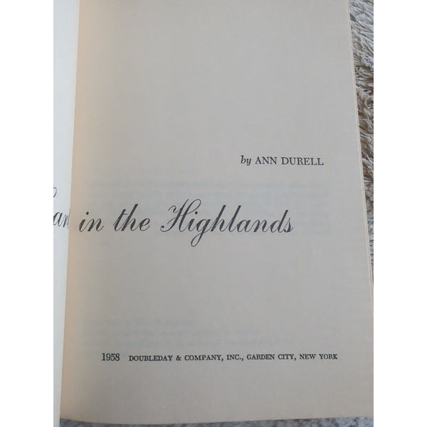 My Hearts In The Highlands Ann Durell DJ HC Vtg 1958 Doubleday First Edition