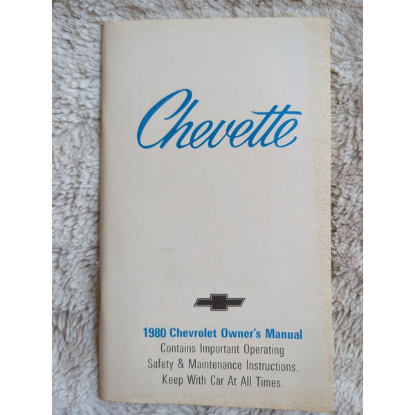 1980 Chevrolet Chevette Factory Owners Manual Operating Guide SC VTG Maintenance