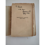 The Woodcraft Manual for Girls of the Woodcraft League 1918 ET Seton Signed Ed