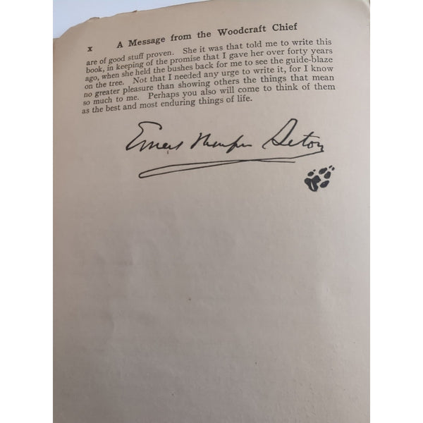 The Woodcraft Manual for Girls of the Woodcraft League 1918 ET Seton Signed Ed