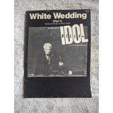 White Wedding Part 1 Words And Music  BILLY IDOL CHRYSALIS SHEET MUSIC BOOK 1982