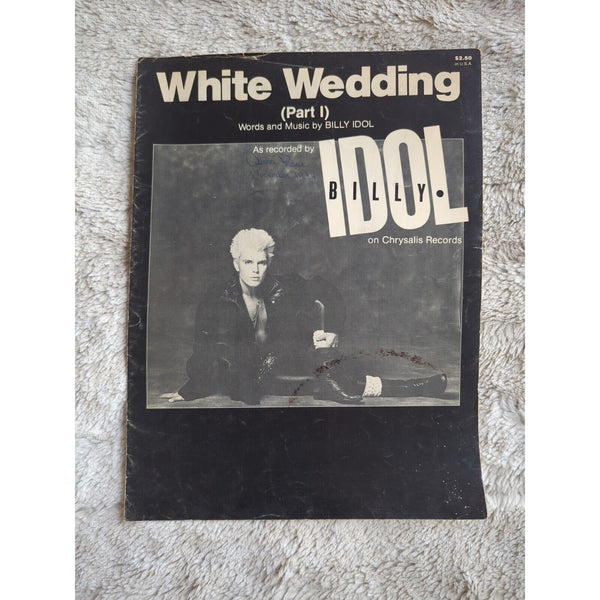White Wedding Part 1 Words And Music  BILLY IDOL CHRYSALIS SHEET MUSIC BOOK 1982