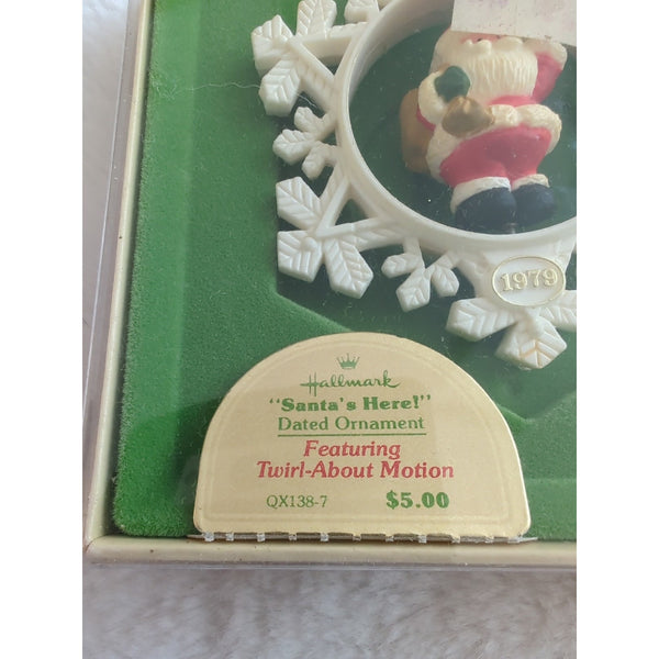 Hallmark Twirl About Snowflake Santa Claus Christmas Vintage 1979 Ornament