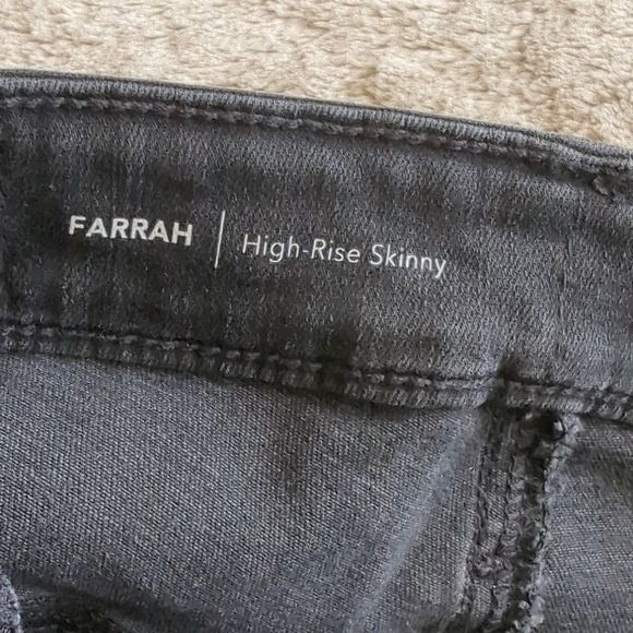 AG Adriano Goldschmied Faded Black Farrah High Rise Skinny Jean Size 25