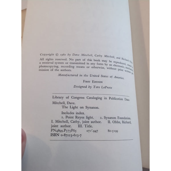 The Light on Synanon by Dave Mitchell 1980 1st Edition HC DJ Vtg Seaview Books