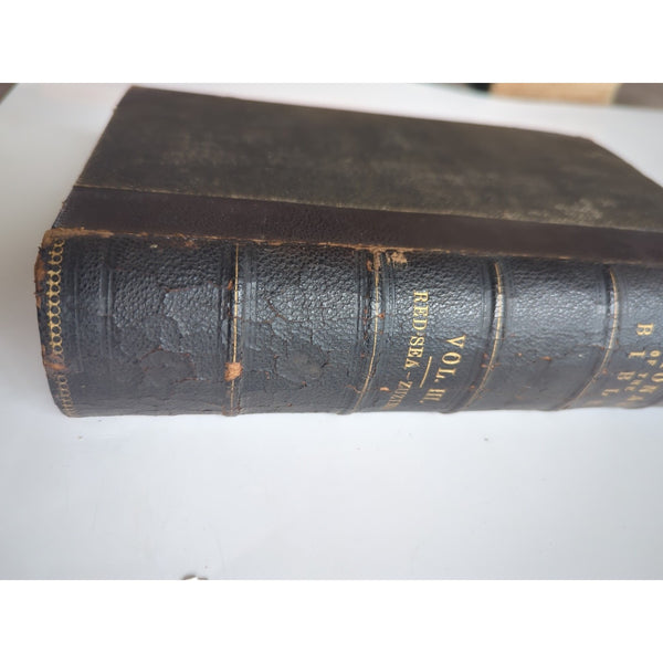 Dictionary of The Bible by Smith 1863 Leather 3 Volumes Geography Antiquities HC