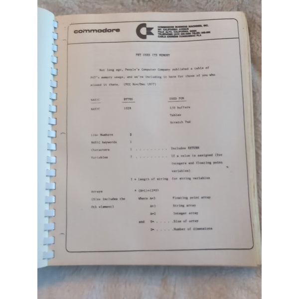 Commodore Complete Programming Coding Usage Manual Large Spiral Bound Repro Vtg