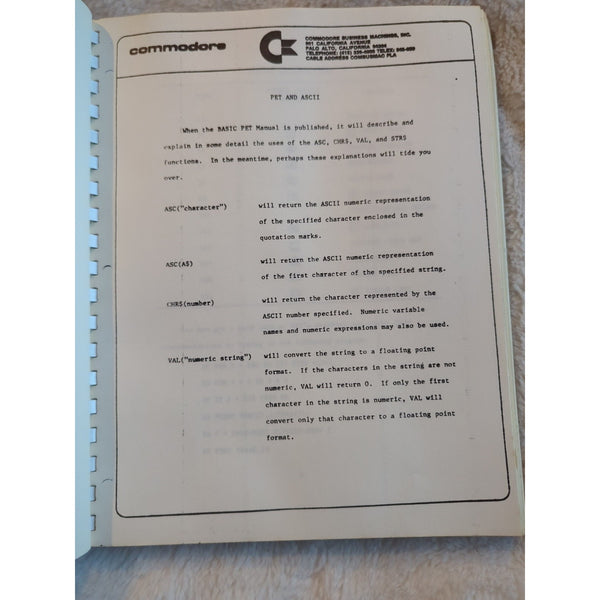 Commodore Complete Programming Coding Usage Manual Large Spiral Bound Repro Vtg