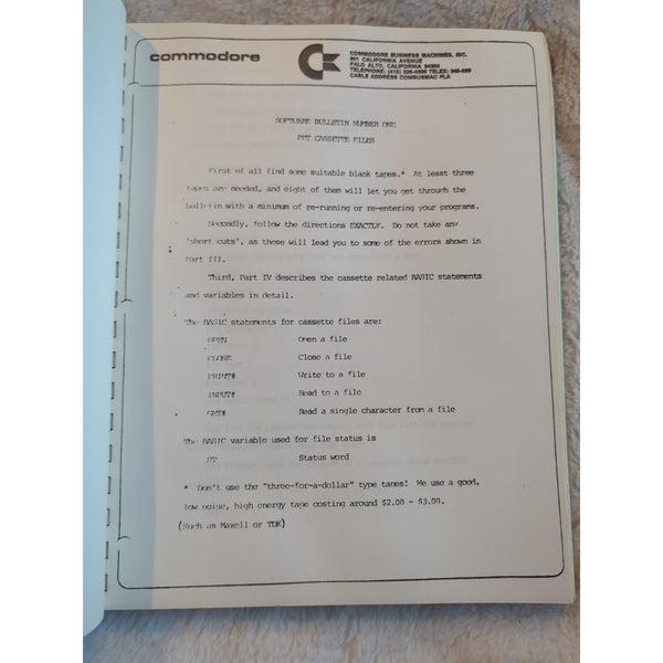 Commodore Complete Programming Coding Usage Manual Large Spiral Bound Repro Vtg