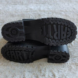 EARTH ORIGINS FRANKIE Black Suede Leather Zip Platform Chunky Booties Size 6