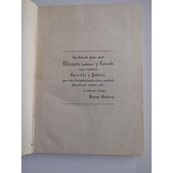 Babicka By Bozena Nemcova 1916 HC Antique Narodni Tiskarna Zivota Czech