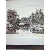 Vtg 1980 Sylvia Rudolph Minnehaha Creek Signed Ink Original Wood Framed 22x18