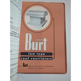 Akron OH  Burt Manufacturing Co Burt Handbook Of Ventilation Data Many Pieces SC
