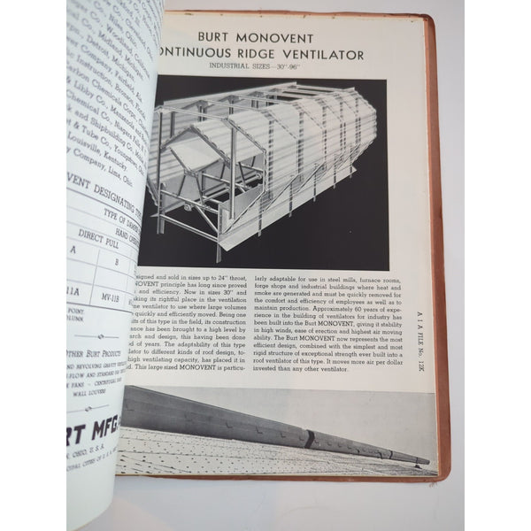 Akron OH  Burt Manufacturing Co Burt Handbook Of Ventilation Data Many Pieces SC