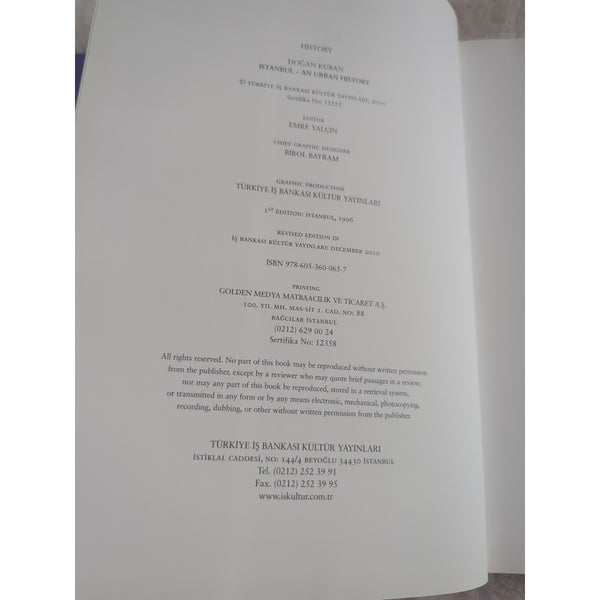 Dogan Kuban Istanbul An Urban History HC DJ 2010 Turkiye Bankast Byzantion