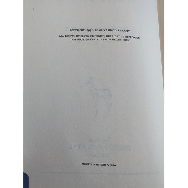 White Fawn Olive Higgins Prouty 1931 Grosset & Dunlap HC Vtg No Dust Jacket 1st