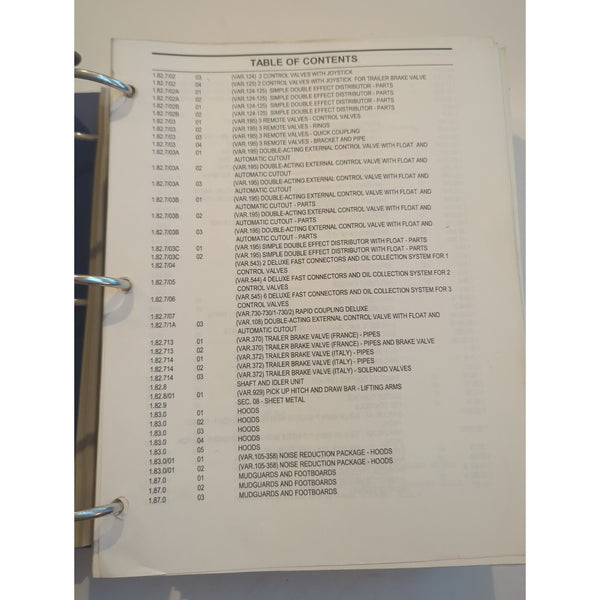 New Holland TN60A TN70A Tractors Service Parts Catalog Complete Binder