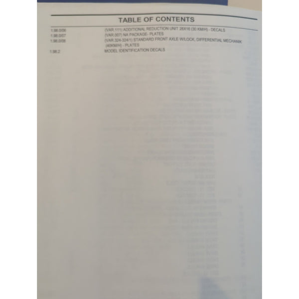 New Holland TN60A TN70A Tractors Service Parts Catalog Complete Binder