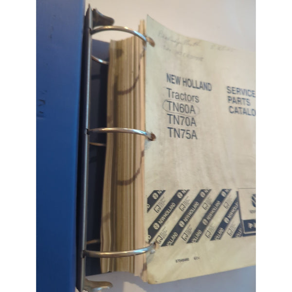 New Holland TN60A TN70A Tractors Service Parts Catalog Complete Binder