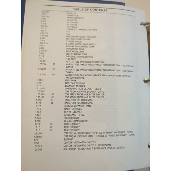 New Holland TN60A TN70A Tractors Service Parts Catalog Complete Binder